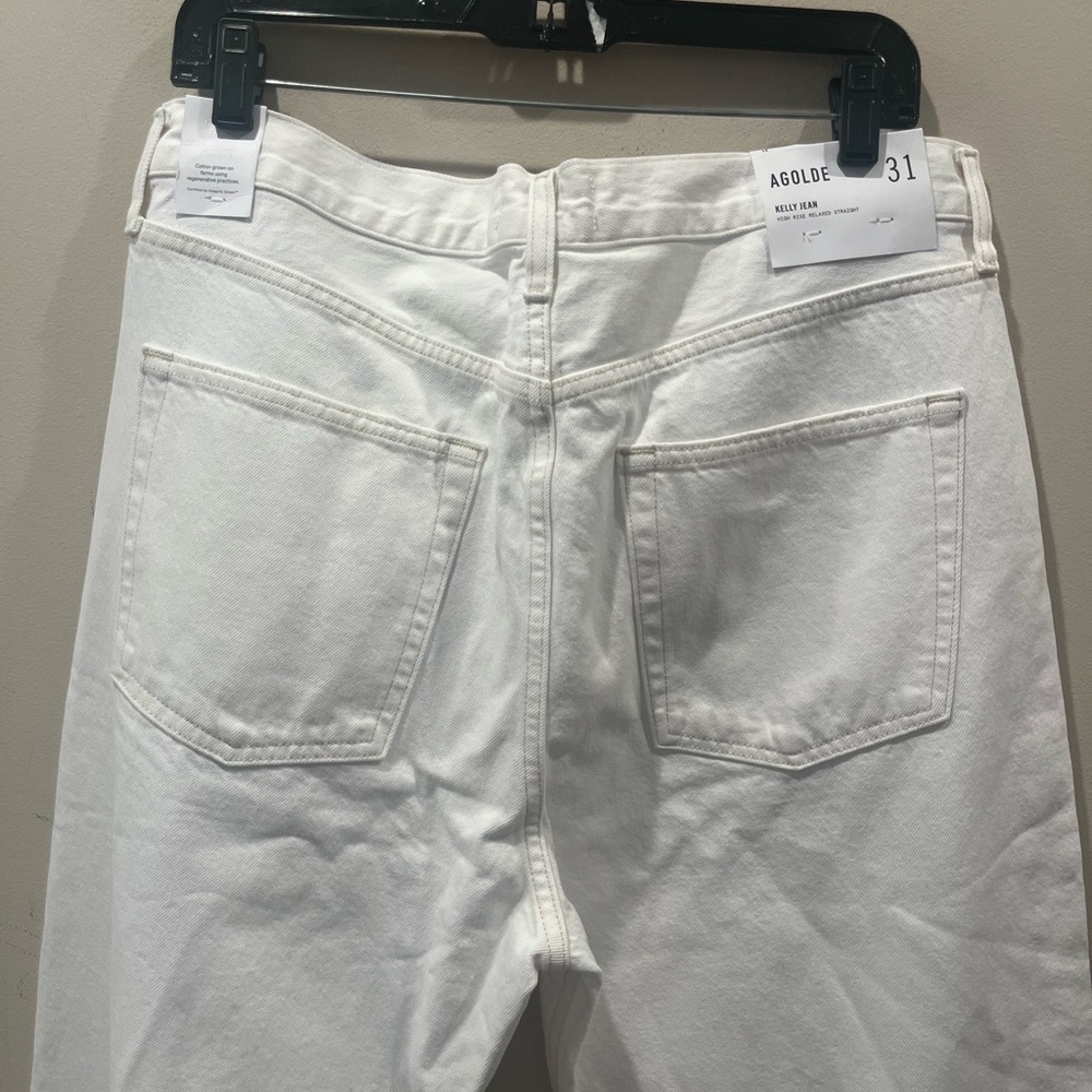 NEW AGOLDE Kelly High-Rise Straight-Leg Jeans in Milkshake, Size 31 - Picture 7 of 7
